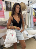 Tote Bag en linge ancien/ Charlie