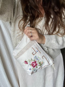 Pochette en linge ancien Ellen