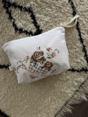 copy of Fragola pouch // in pink striped linen