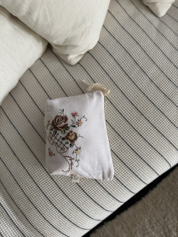 copy of Fragola pouch // in pink striped linen