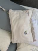 Pochette en linge ancien Bianca