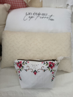 Pochette en linge ancien...