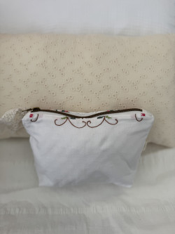 Pochette en linge ancien Bertille