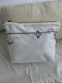 Pochette en linge ancien Zelie