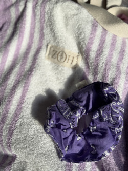 Sac de plage éponge vintage /violet