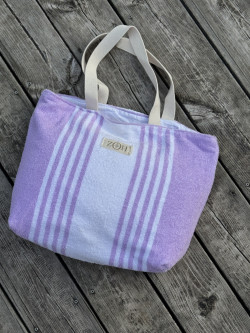 Sac de plage éponge vintage /violet