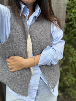 Veste bouclette grise Harper
