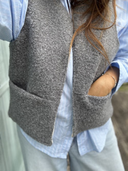 Veste bouclette grise Harper