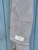 plaid en gaze de coton taupe