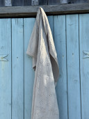 plaid en gaze de coton taupe