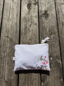 copy of Fragola pouch // in pink striped linen