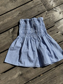 Top/jupe vichy bleu Simone