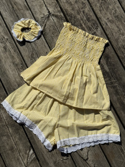 Top /Jupe vichy jaune James