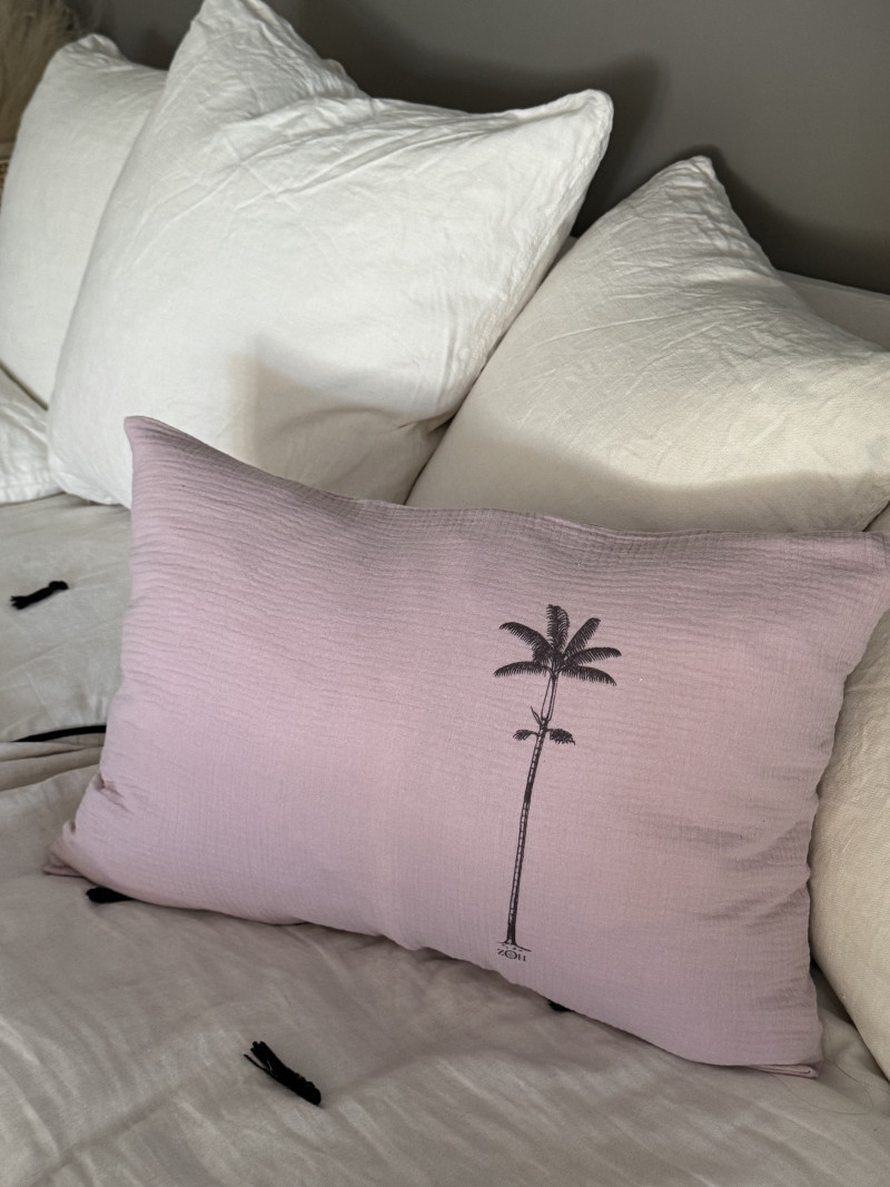 Housse de coussin "palmier vintage"