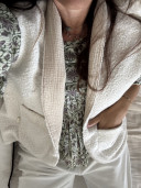 Veste bouclette Ninon blanche