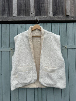 copy of Ecru Teddy fleece vest