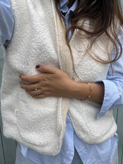 copy of Ecru Teddy fleece vest