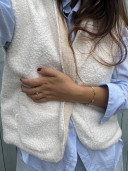 copy of Ecru Teddy fleece vest