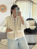 copy of Ecru Teddy fleece vest