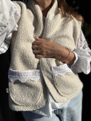copy of Ecru Teddy fleece vest