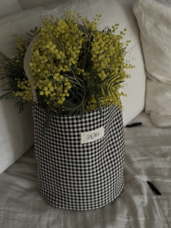 Edward Gingham Bucket Bag