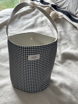 Edward Gingham Bucket Bag
