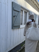 Ninon Reversible Bouclé Tote Bag - Beige