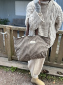 Giorgio Reversible Checkered/Sherpa Tote Bag