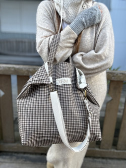 Giorgio Checked Tote Bag