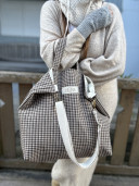 Giorgio Checked Tote Bag