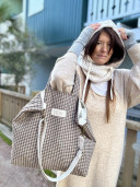 Giorgio Checked Tote Bag