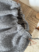 Sac pochette bouclette grise/ Eliott