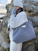Ninon Grey Bouclé Tote Bag