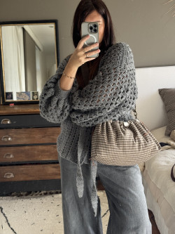 Sac pochette à carreaux / Eliott