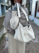Eliott Beige Bouclé Clutch Bag
