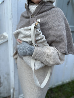 Eliott Beige Bouclé Clutch Bag