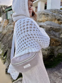 Romy Greige Shearling-style Belt Bag