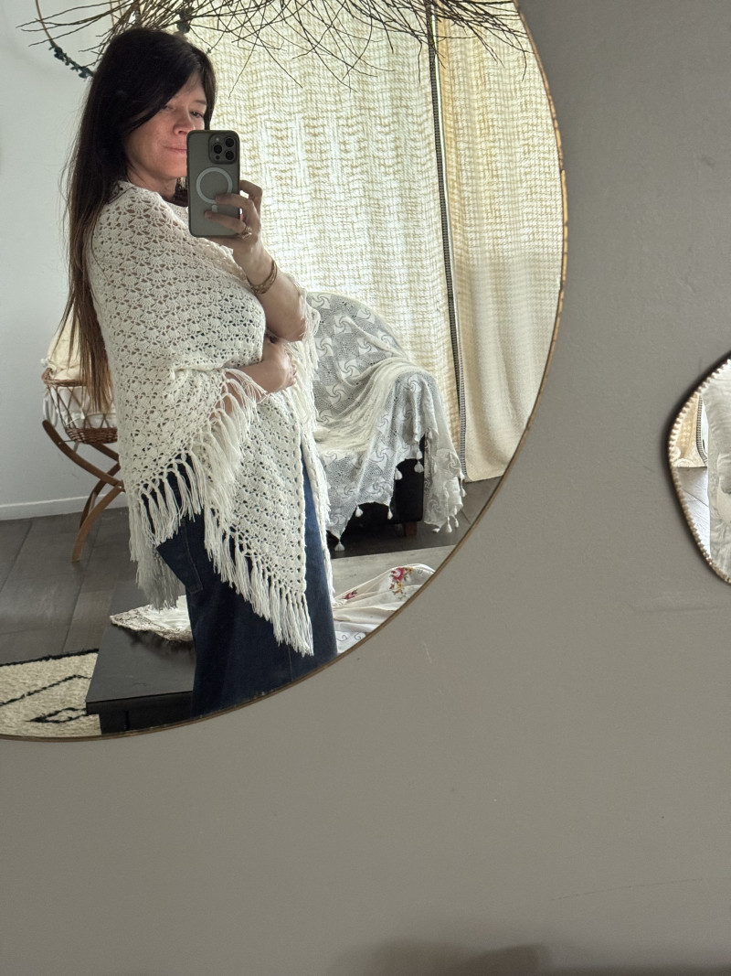 Châle vintage en crochet Alba