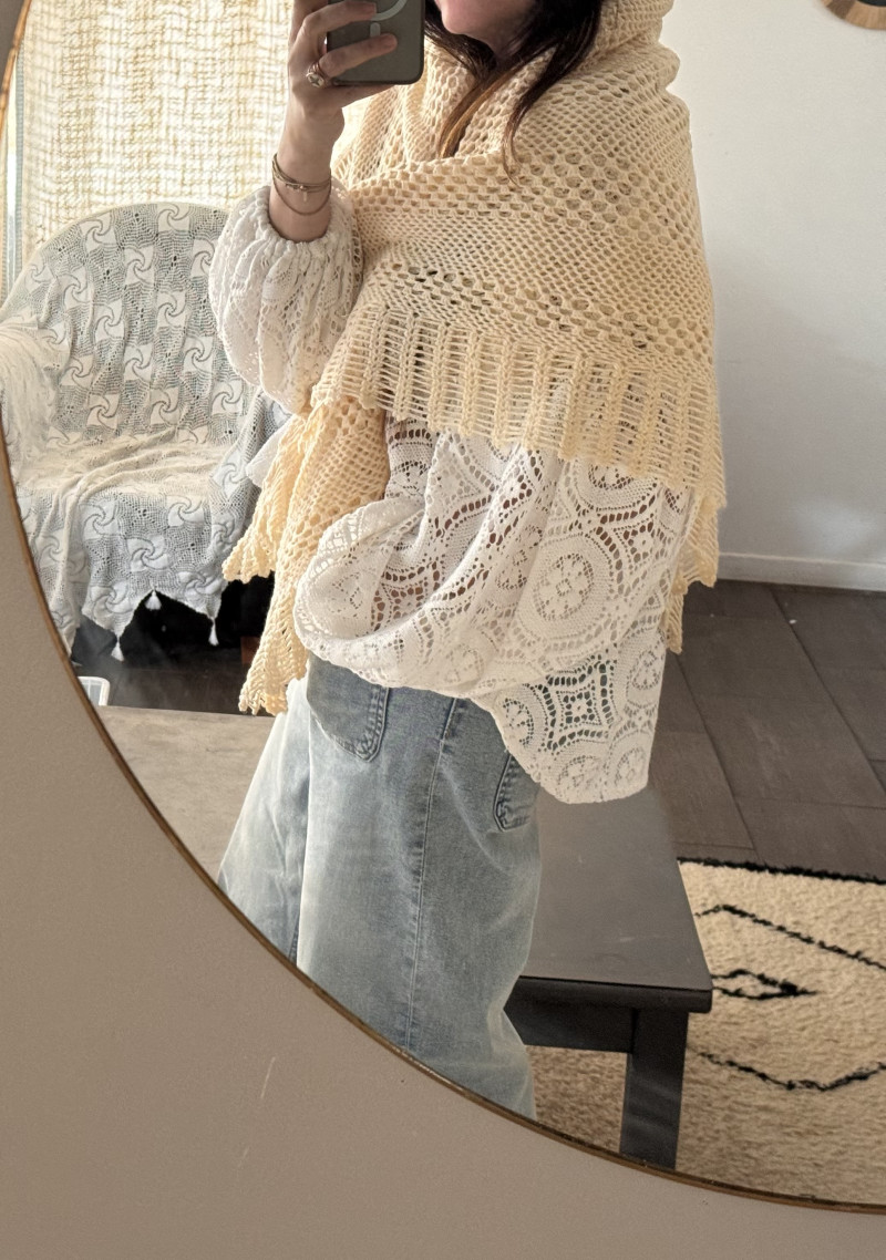 Valentina Vintage Wool Shawl