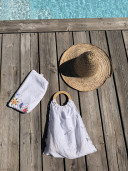 Pochette en linge ancien Julia