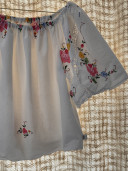 Blouse brodée en linge ancien/MILLA