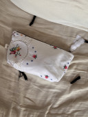 Pochette en linge ancien brodé/ Lily