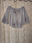 ALBA Embroidered Vintage Linen Blouse