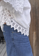 Blouse brodée en linge ancien/ Roma