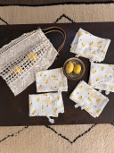 Torchon en gaze de coton citrons