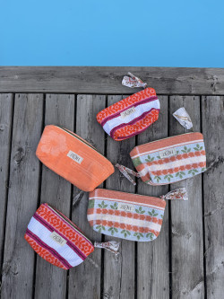 Pochette éponge orange