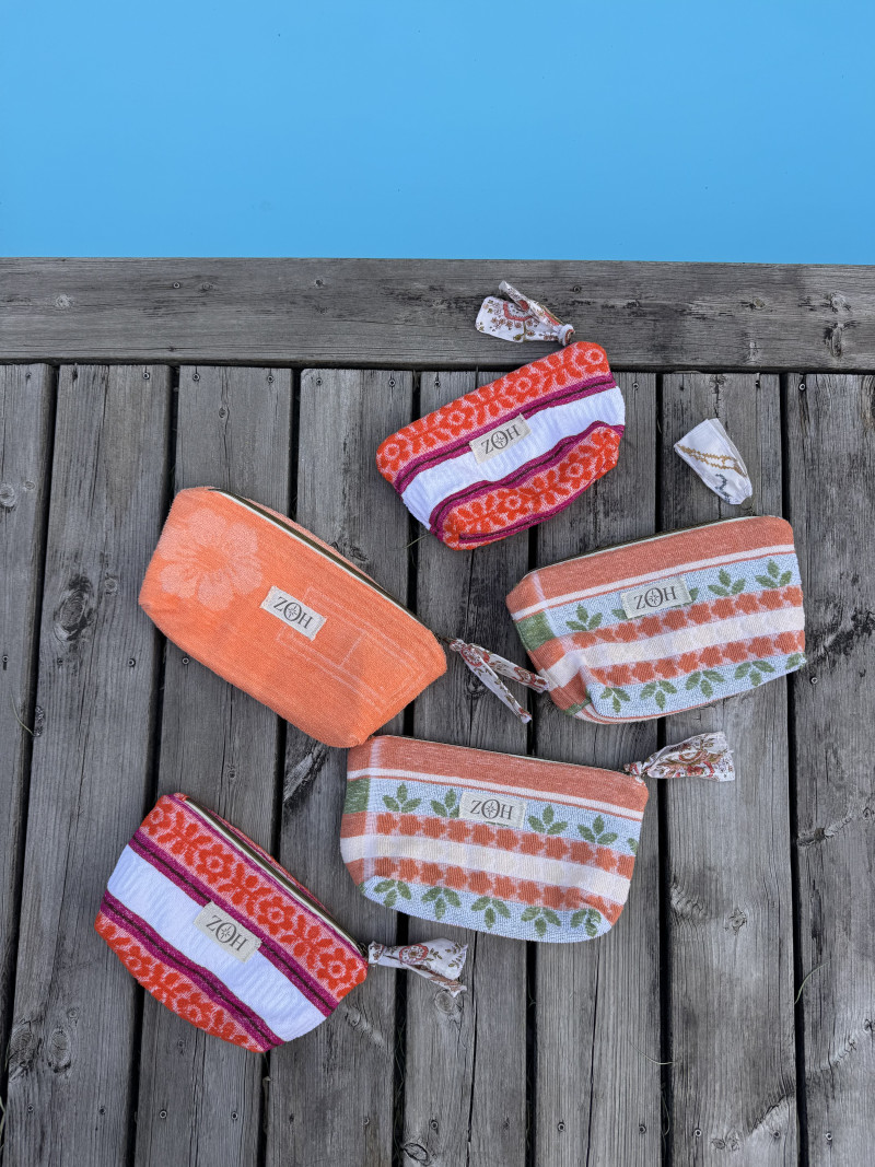 Pochette éponge orange