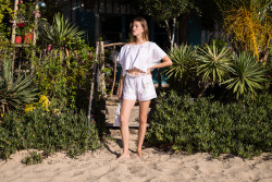 Olga Vintage Linen Shorts