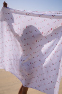 Cherry Cotton Gauze Throw