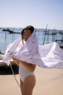 Cherry Cotton Gauze Throw